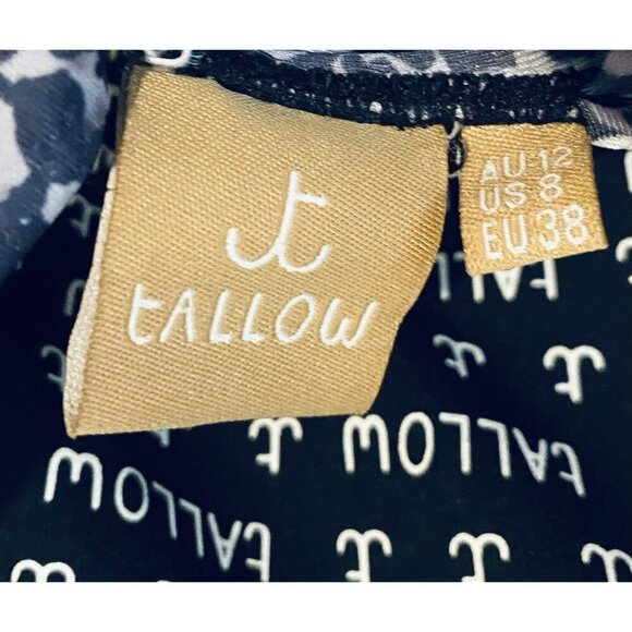 Tallow Swimsuit Womens 8 Animal Print One Piece Backless Cheeky Boho Beachy - Picture 6 of 7